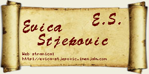 Evica Stjepović vizit kartica
